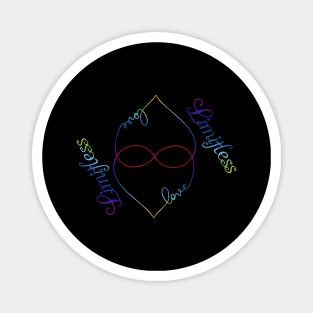 Limitless Love Rainbow Heart Polyamorous Design Magnet